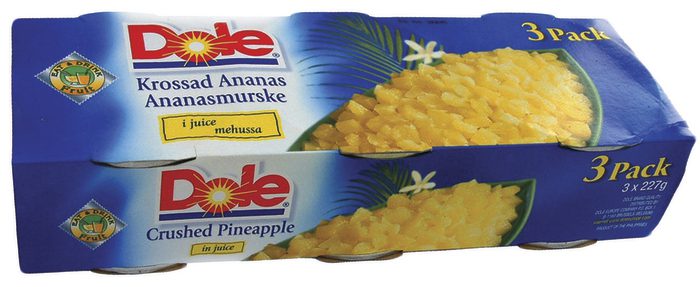 DOLE Ananas mauk 1/4 dós. 8x(3x227g)