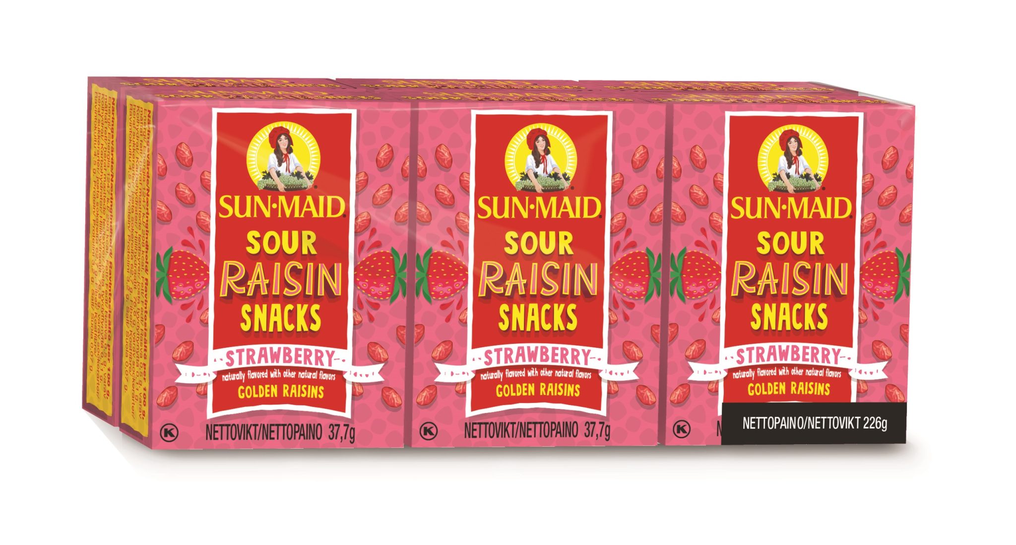 SUN MAID Sour Raisin snack Strawberry 6×37,7g (24)