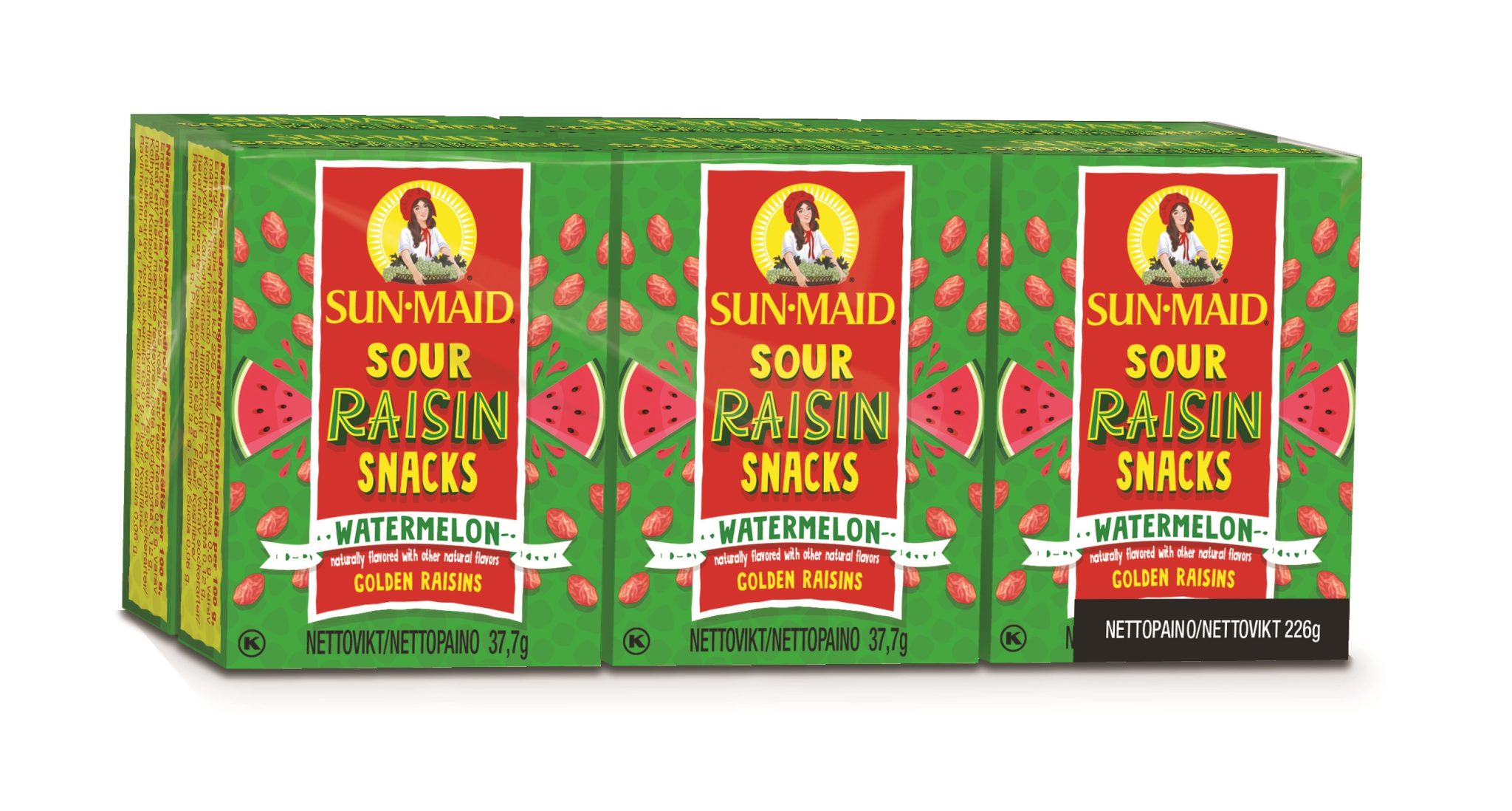 SUN MAID Sour Raisin snack Watermelon 6×37,7g (24)