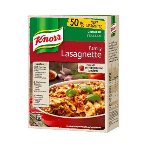 KNORR Pastar. Family Lasagnette 5x338g