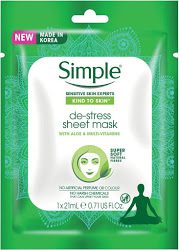Simple Sheet Mask De-stress 2x10stk