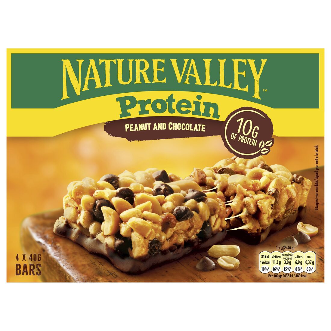 NV Protein peanut & chocolate 4 pack 8 x 160g