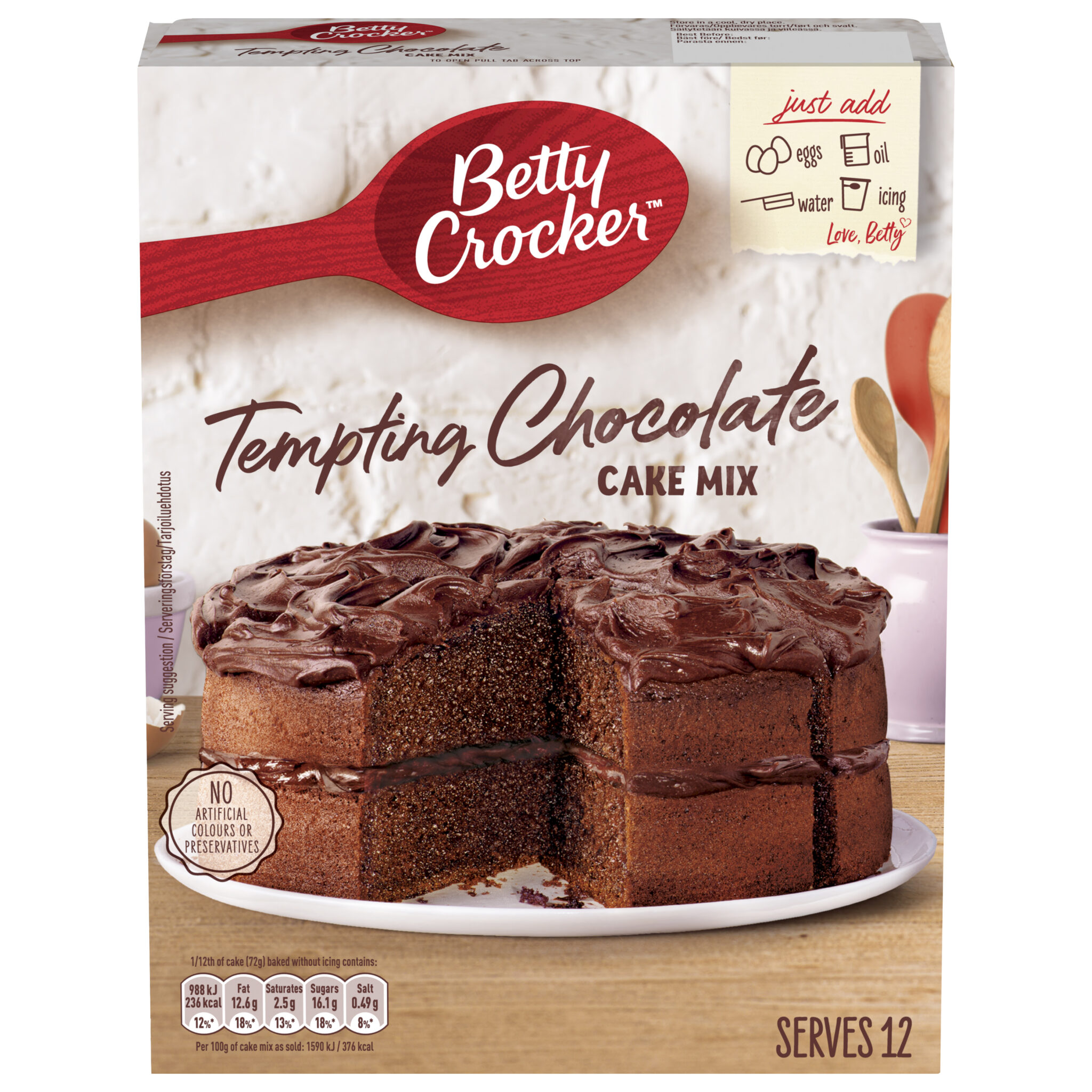 BC Tempting Chocolate Cake 6x450g