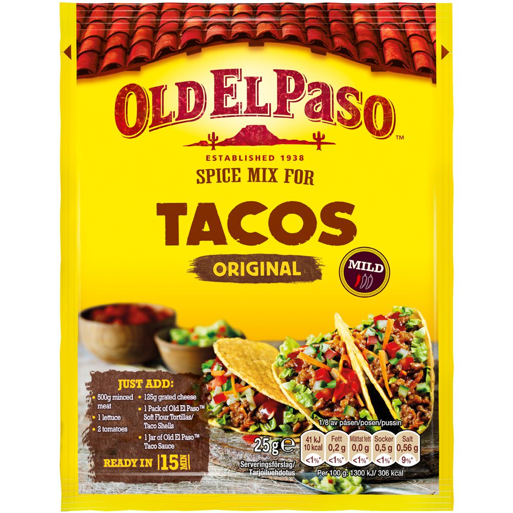 OEP Taco Spice Mix 24x25gr
