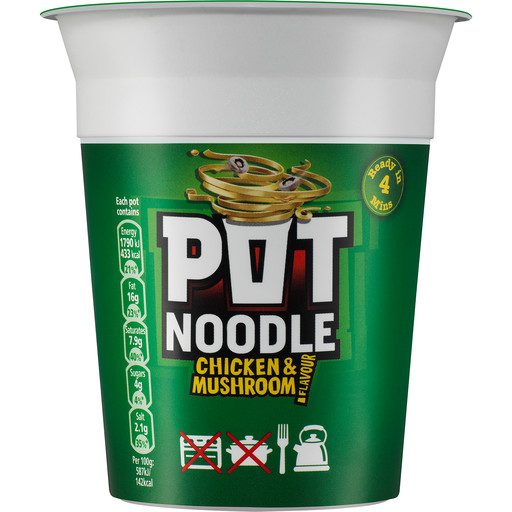 $Pot Noodl Chicken/Mushroom 12x90g