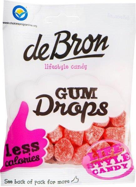 DE BRON Raspberry gumdrops – less calories 12*100g