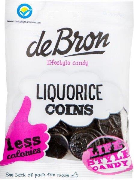 DE BRON Liquorice coins – less calories 12*100g