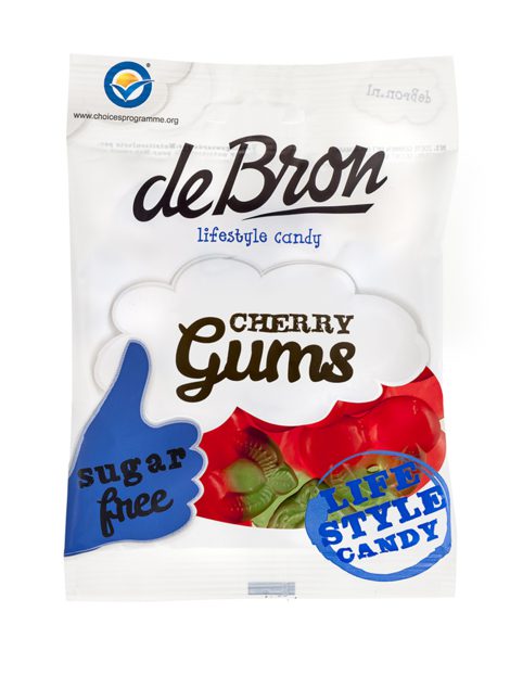 DE BRON Cherry gums – sugarfree 12*90g