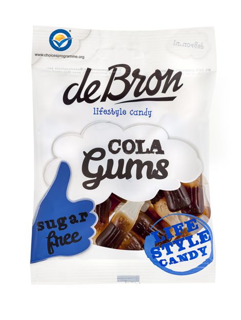 DE BRON Cola gums – sugarfree 12*100g