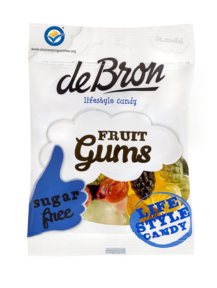 DE BRON Fruit gum – sugarfree 12x100g