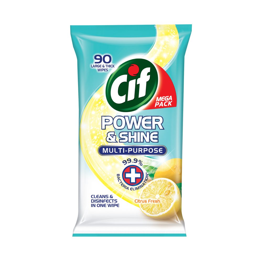 CIF Wipes Power&Shine Citrus Fresh 4x90stk