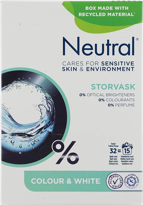 Neutral Storvask Þvottaefni 4×1,275kg (15sk)