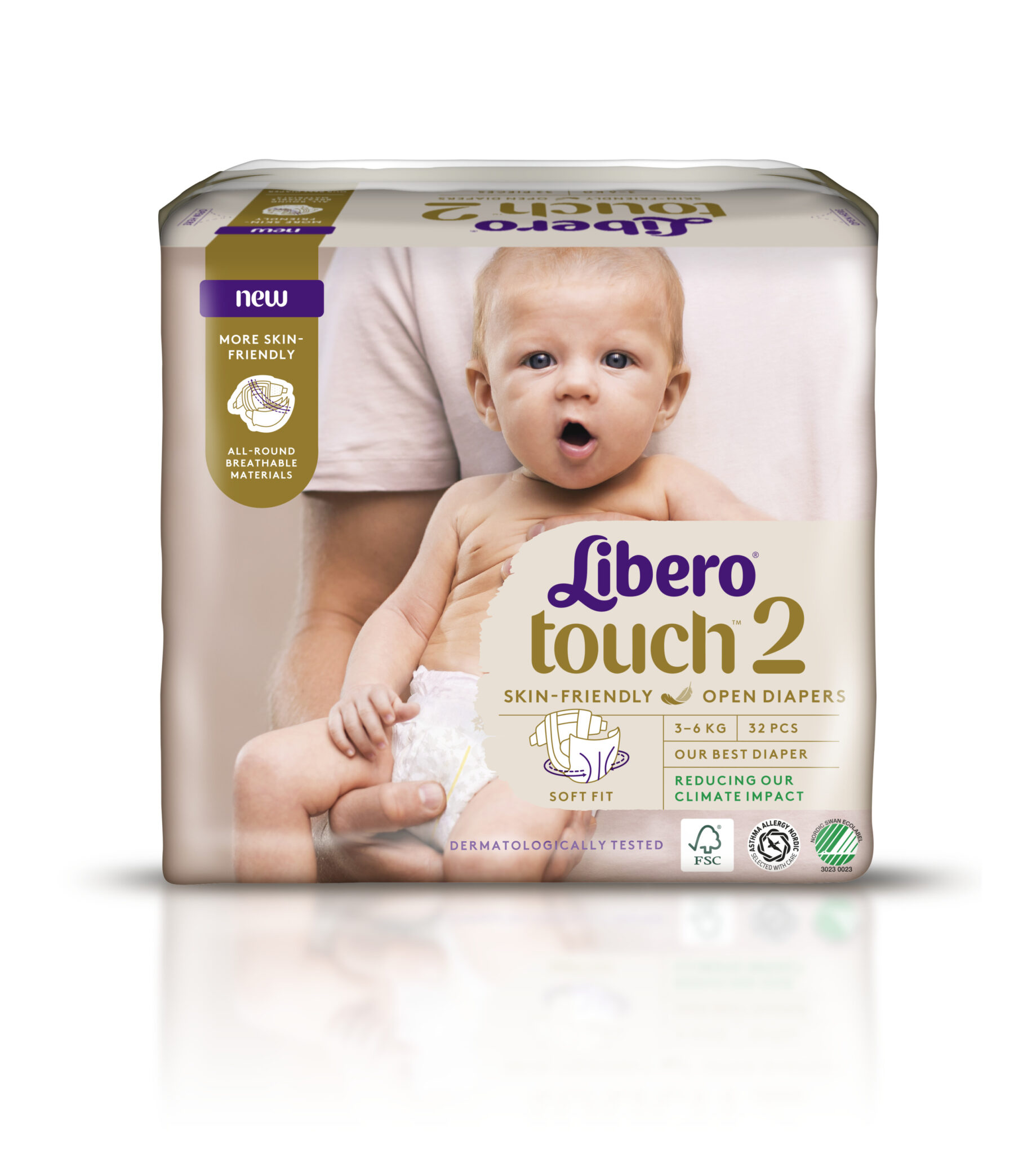 Libero Touch Newborn 2 (3-6kg) 6×32 stk