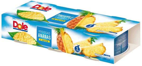 $DOLE Ananas mauk 1/4 dós. 8x(3x227g)