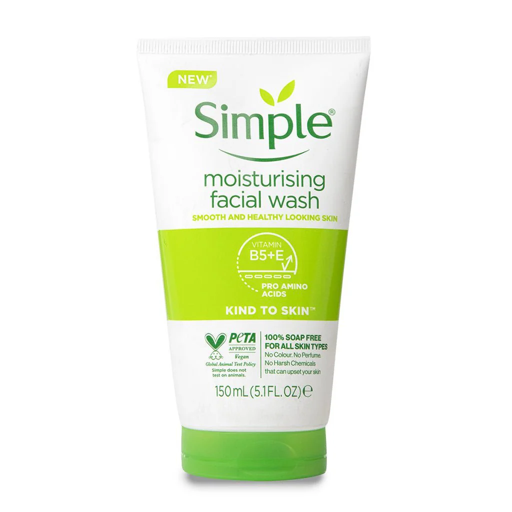 Simple Face Wash 6x150ml Moisturising