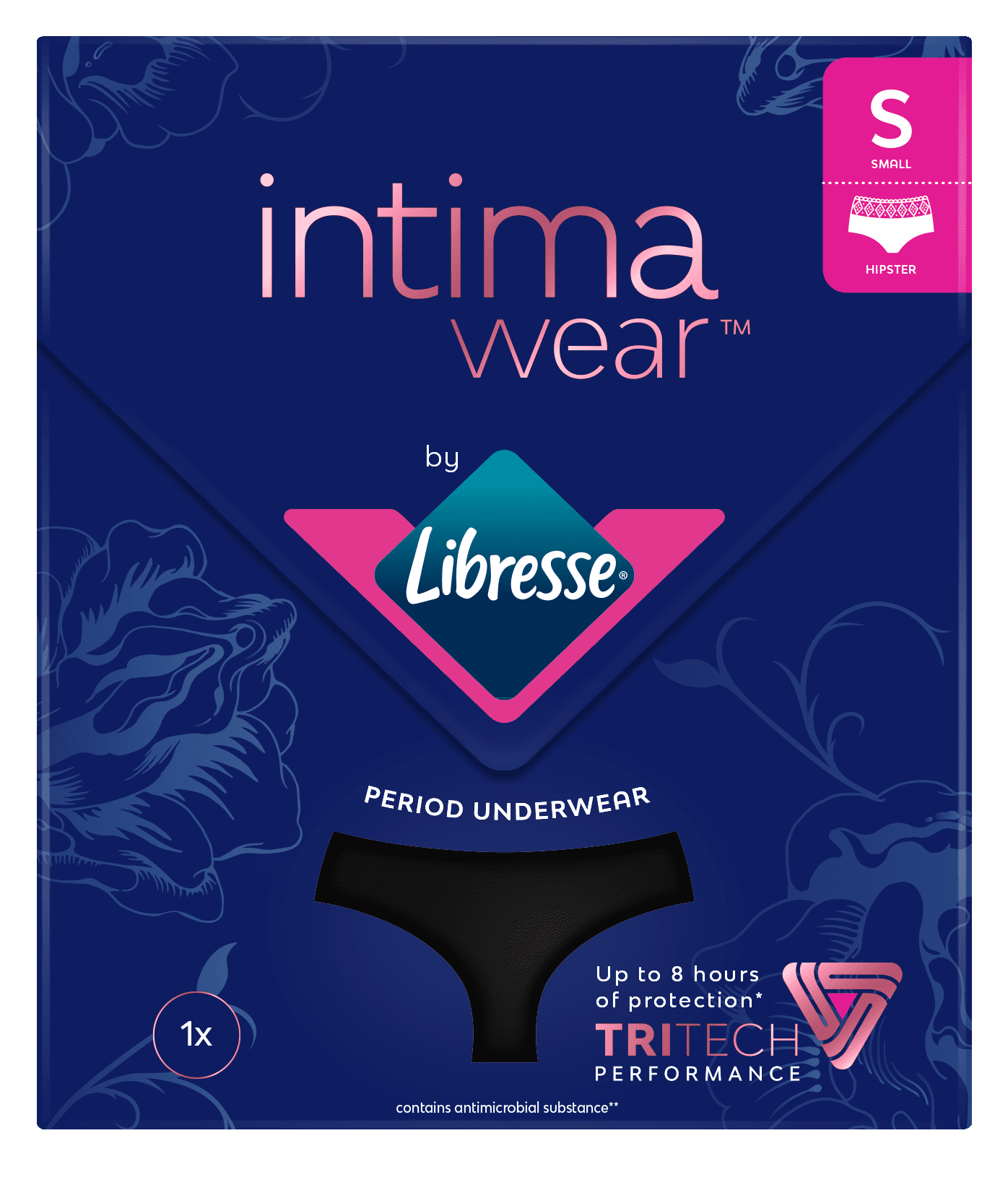 LIBRESSE Intimawear tíðabuxur Small 4x1stk.