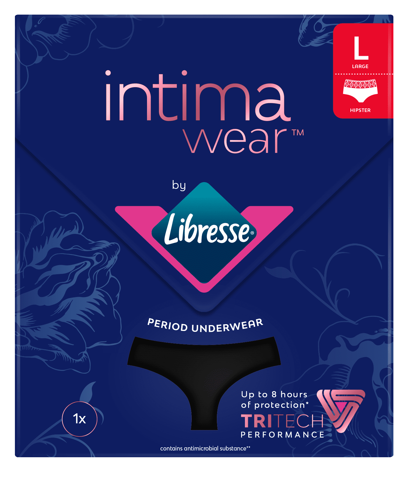 LIBRESSE Intimawear tíðabuxur Large 4x1stk.