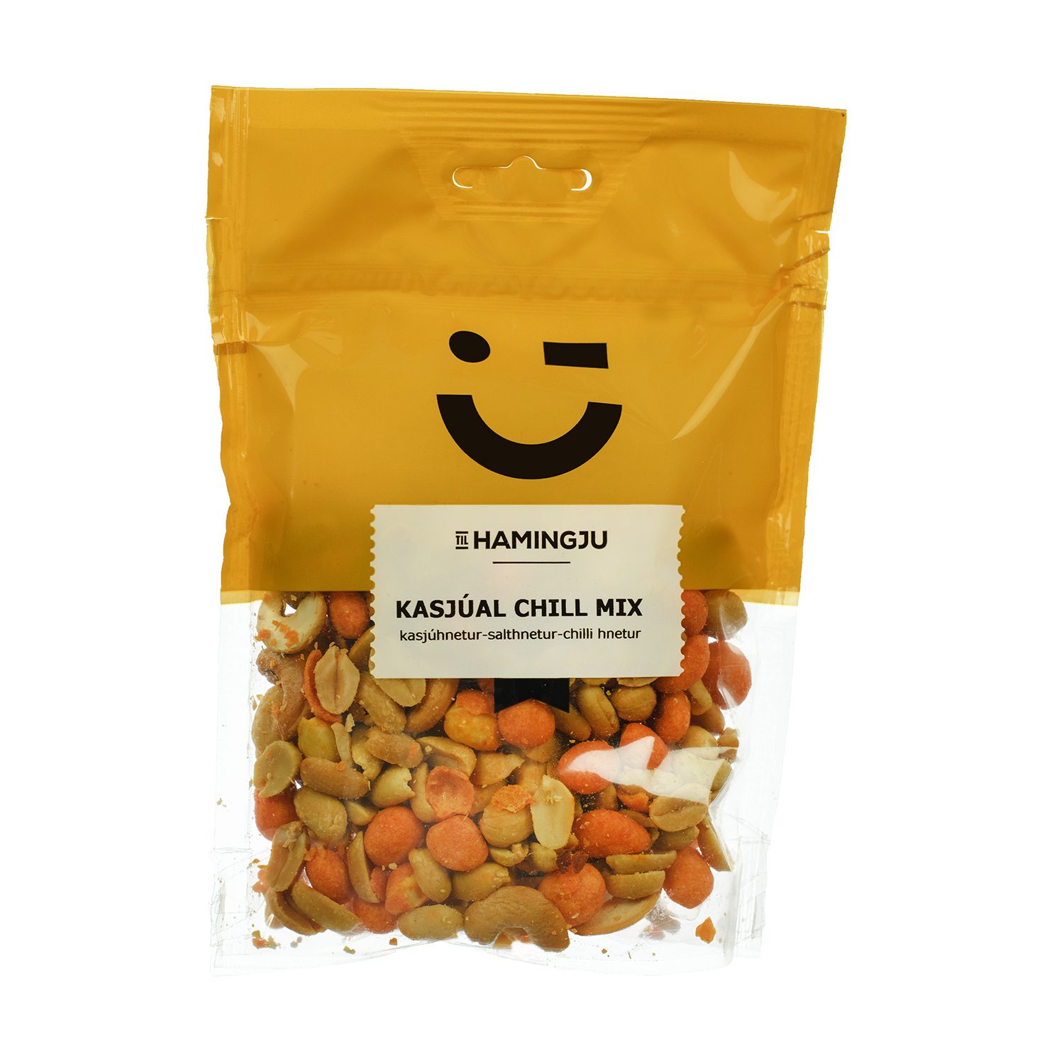 $TIL HAMINGJU Kasjúal Chilli mix zip poki 16x160gr