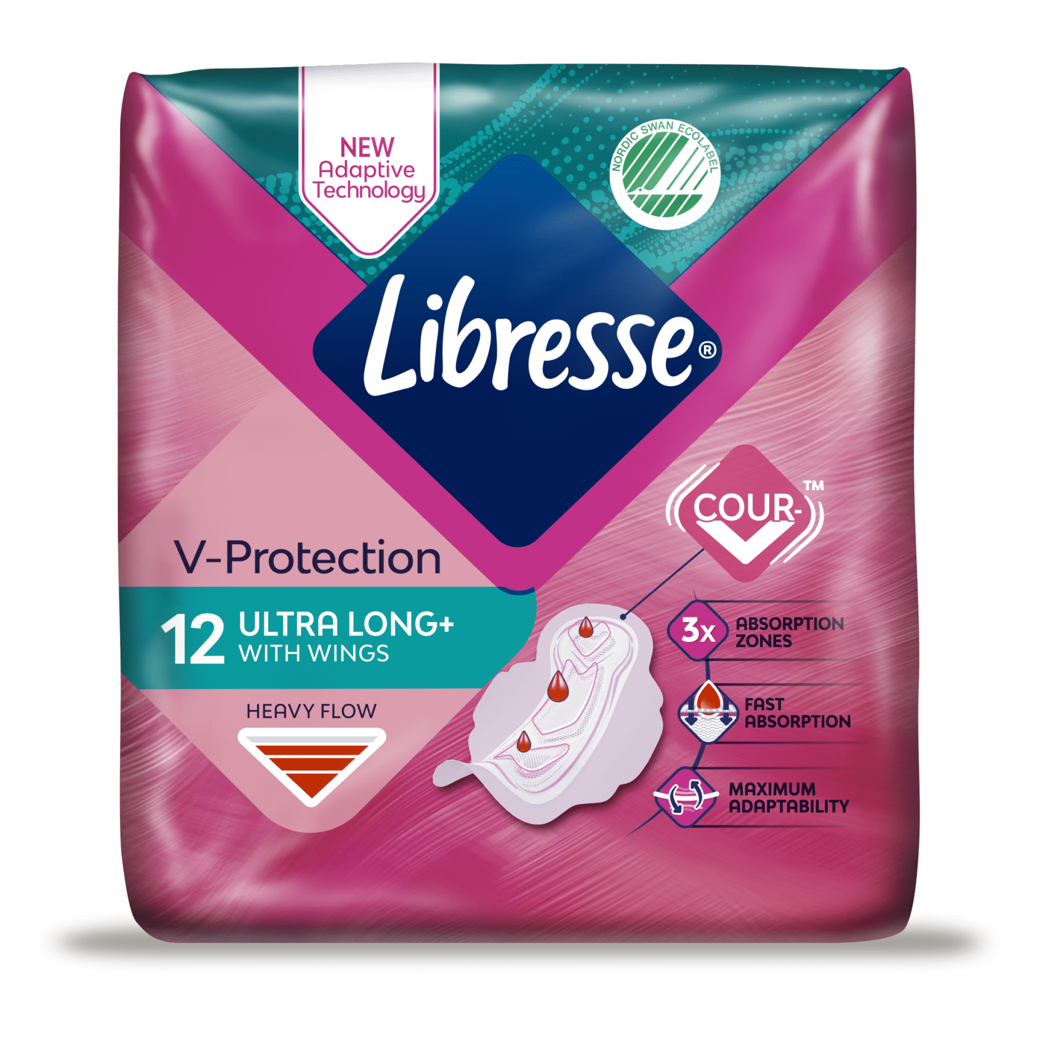 LIBRESSE dömub. Ultra Long m. vængjum 16x12stk.