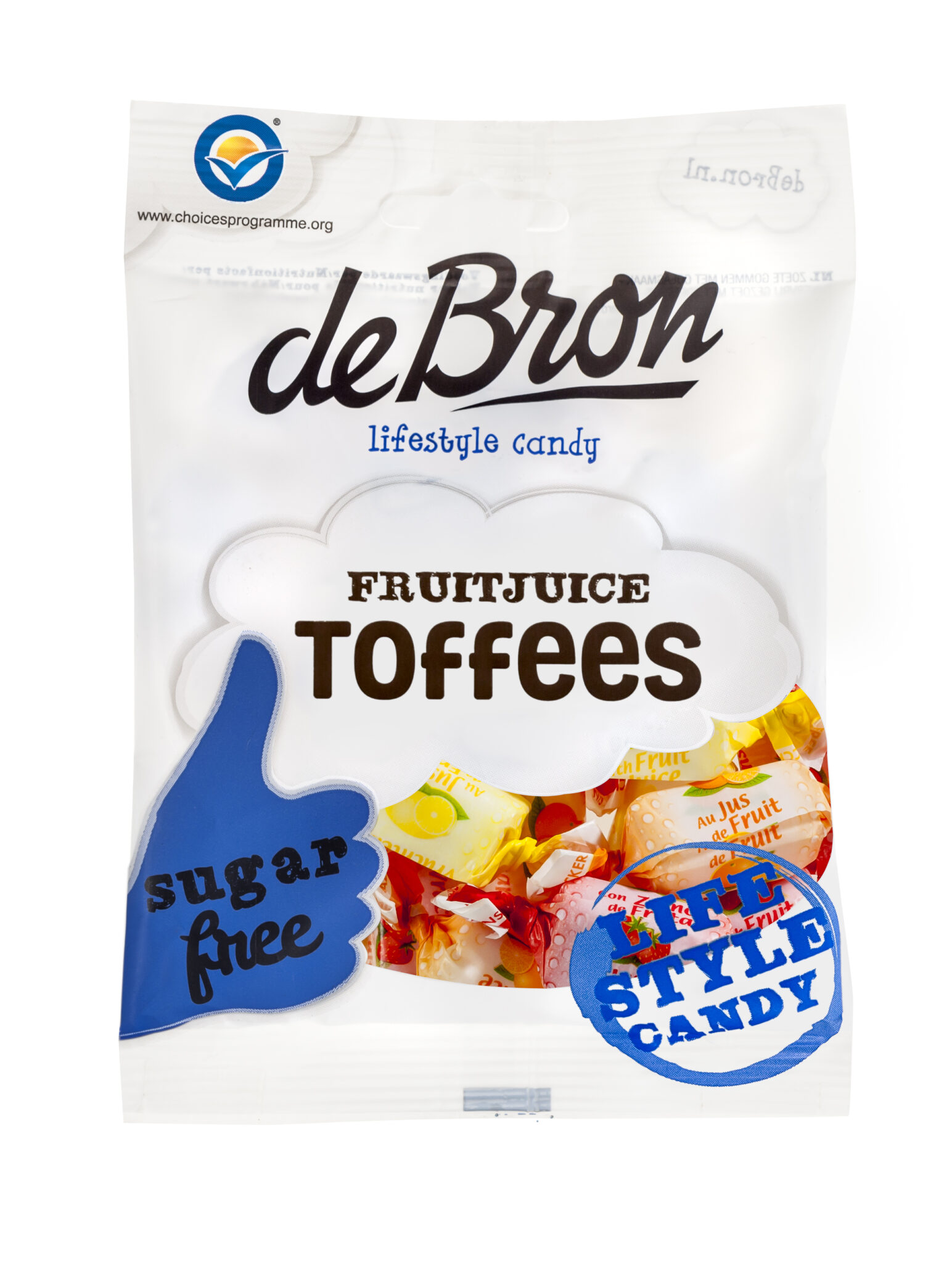 DE BRON Fruit toffees – sugarfree 12x90g #