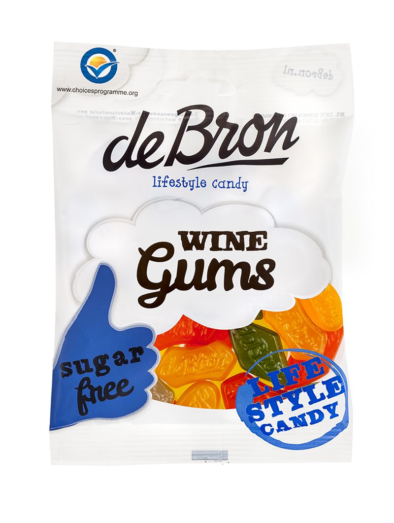 DE BRON Wine gums – sugarfree 12x100g #