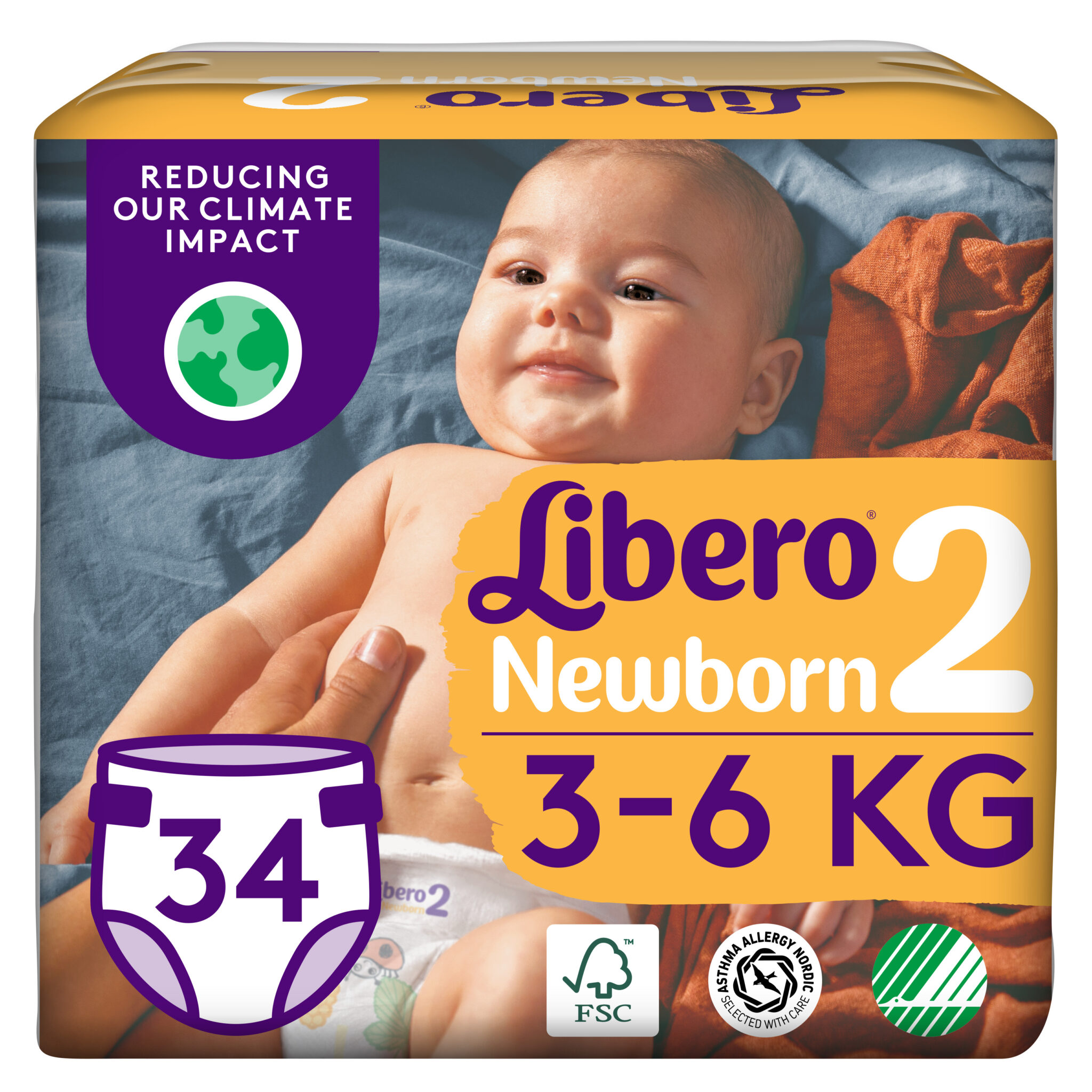 $LIBERO bleyjur Newborn 2 (3-6kg) 6×34