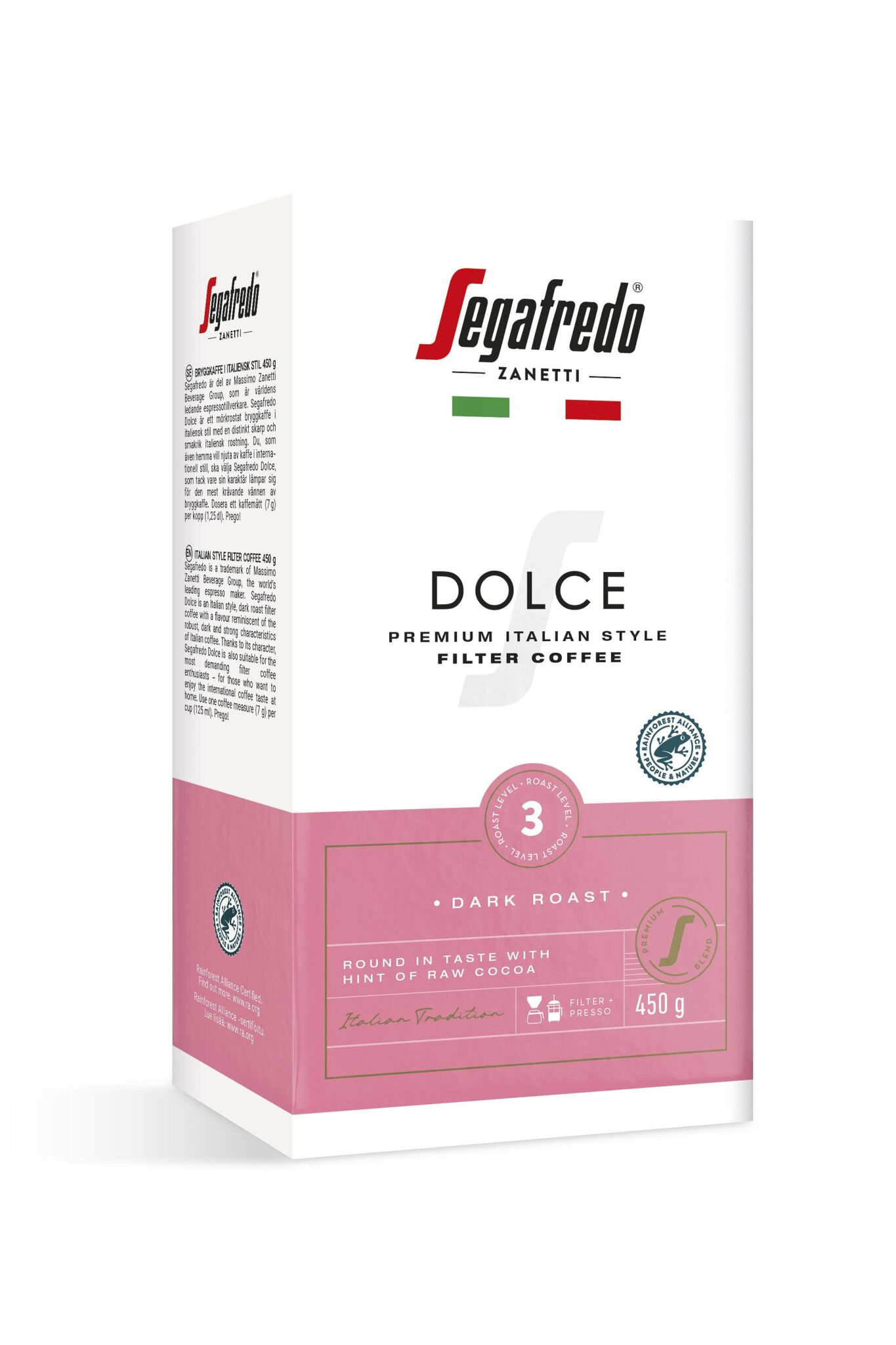 Segafredo Dolce Kaffi malað 12x450g