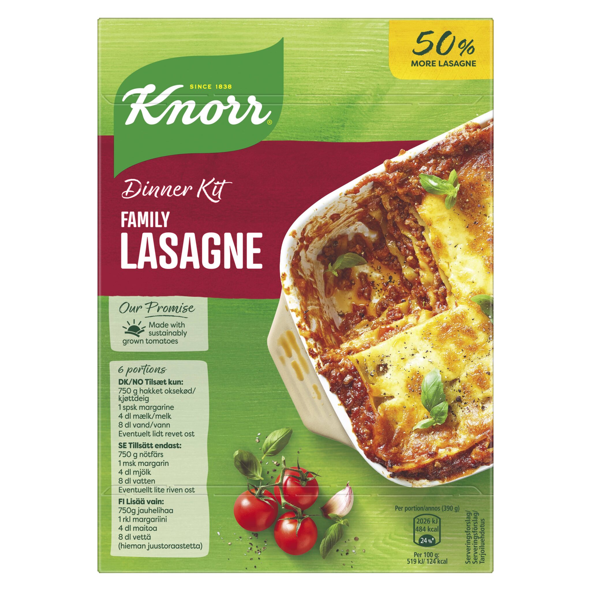 KNORR Pastar.Family Lasagne 6x363g