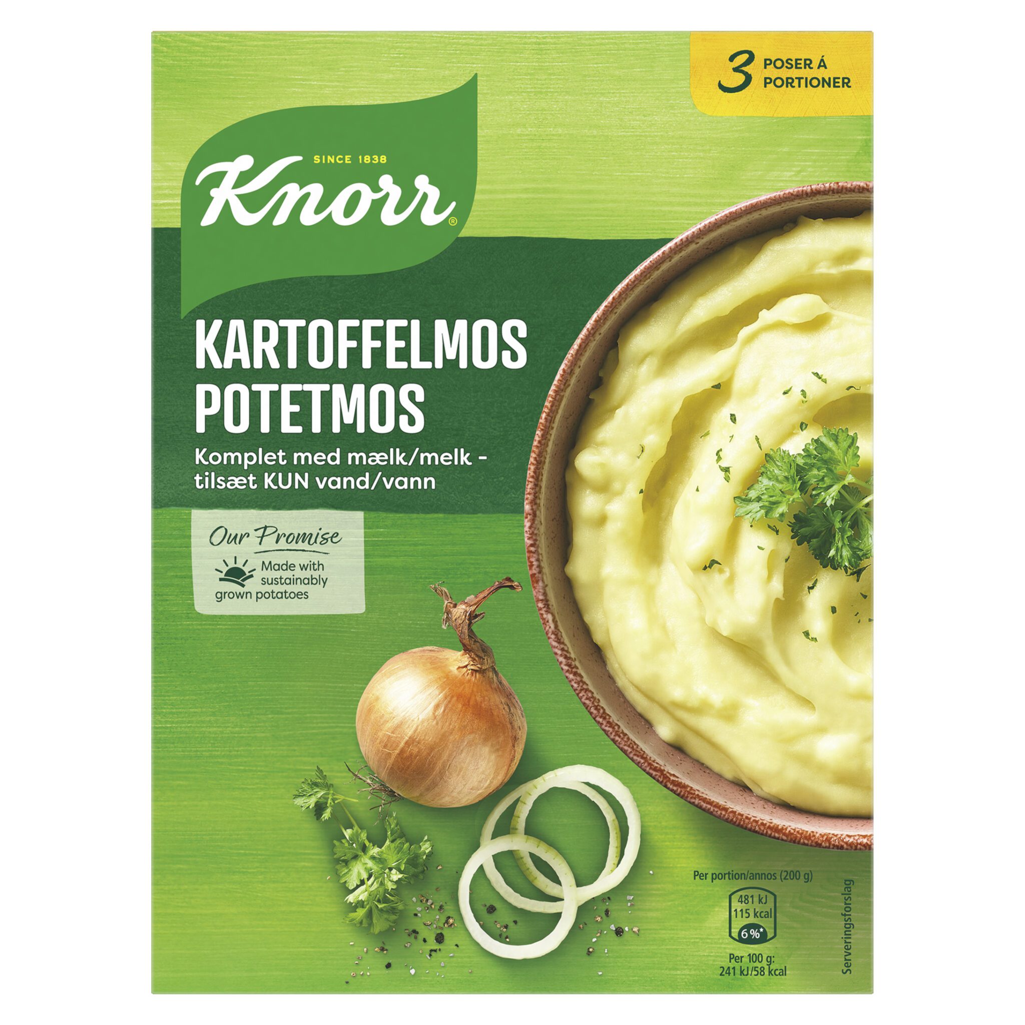 KNORR Kartöflumús 7x(3)x 95g.