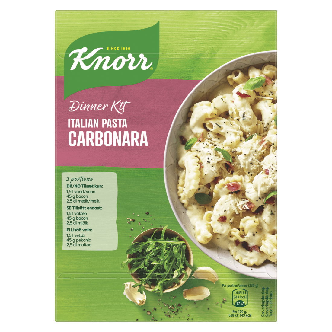 KNORR Pastaréttur Carbonara 6x203g