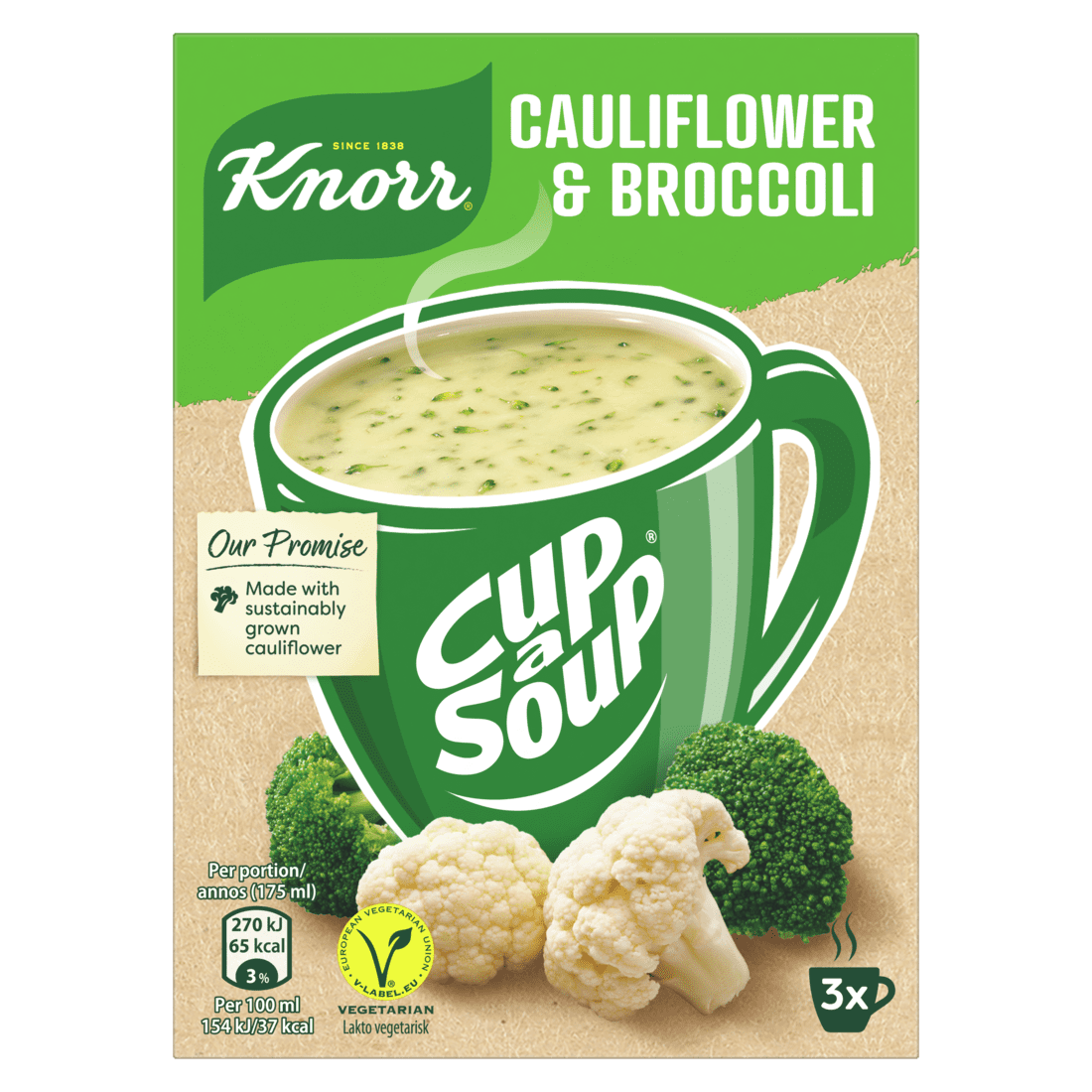 KNORR Bollasúpa Blómkál&Brokkoli 12x3x15g