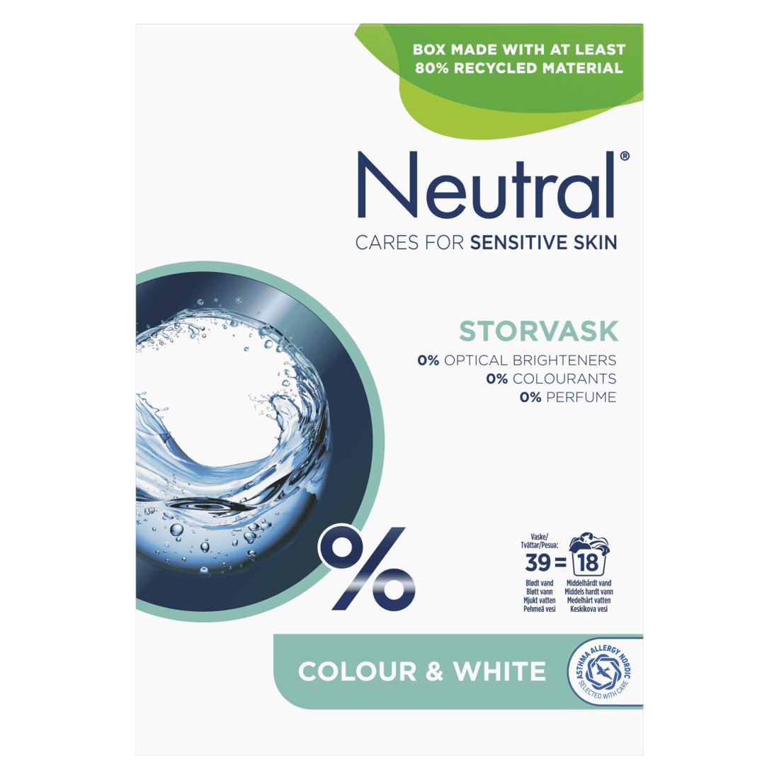 Neutral Storvask Þvottaefni 4x1260gr (18sk)