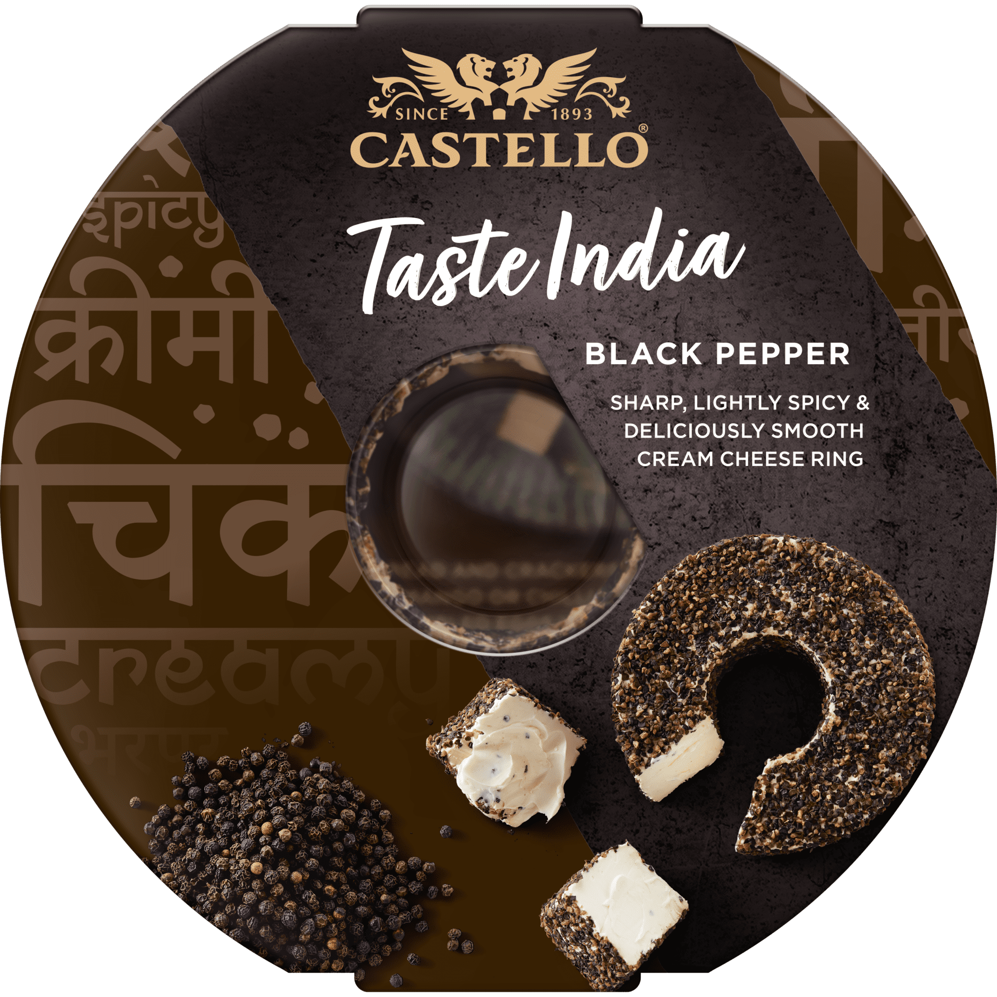 Castello Rjómaostur Taste India Pipar 10x125g